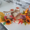 Podzimní dekorace na prkénku se sovičkou a svícny 