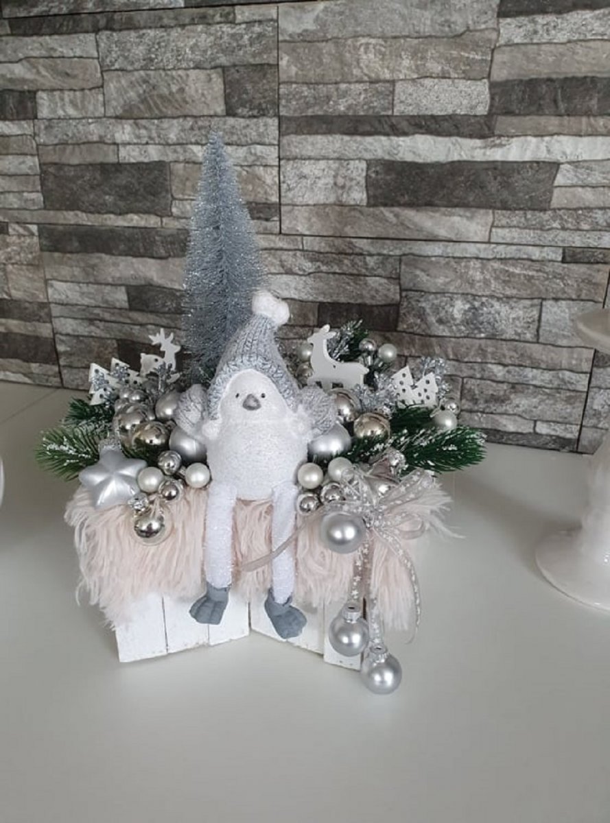 Vánoční  dekorace  - dřevěná hvězda