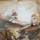 "V podzimní náladě" olejomalba