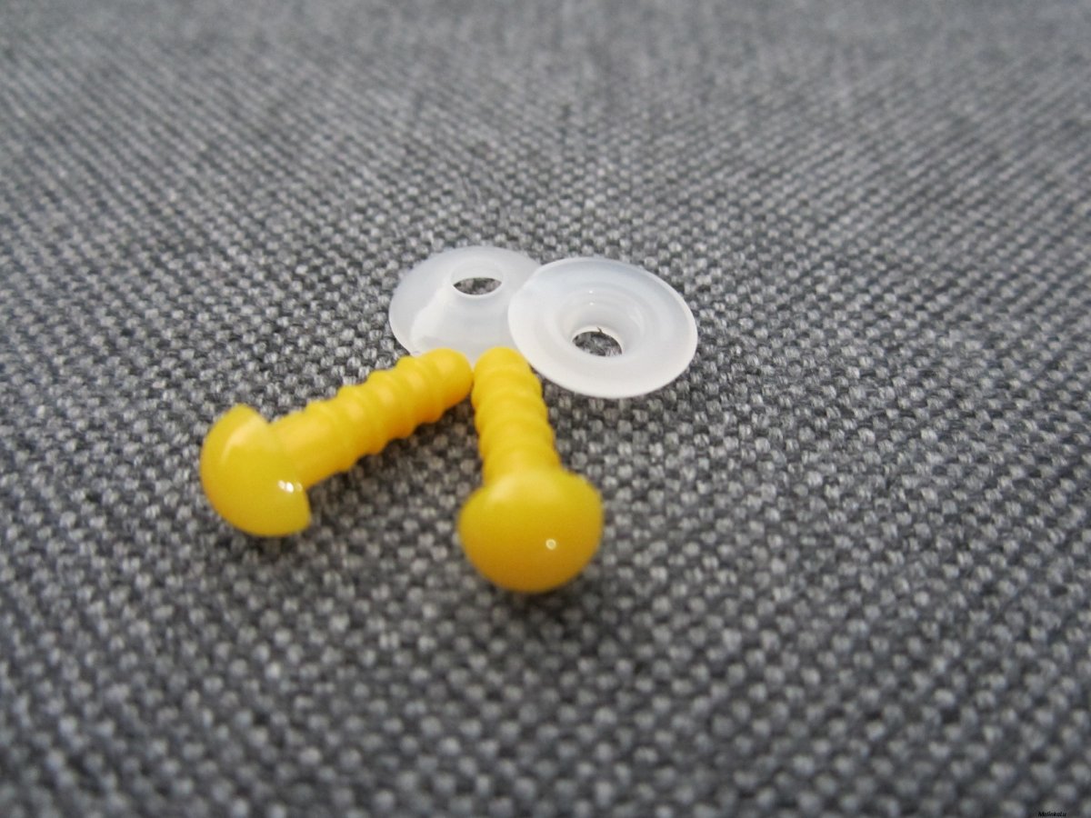 Bezpečnostní oči, žlutá barva, 6mm