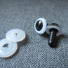 Bezpečnostní oči, bílá barva, 12mm