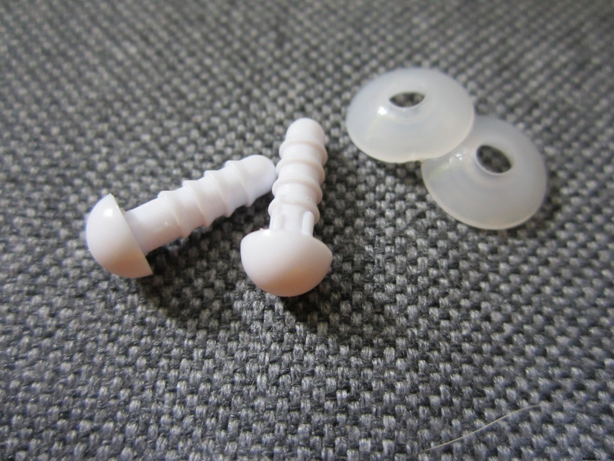 Bezpečnostní oči, bílá barva, 6mm