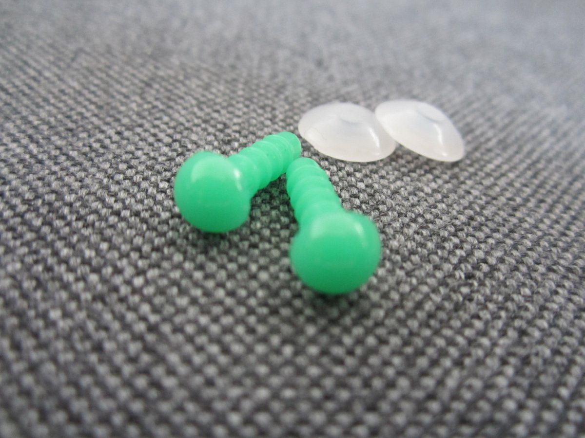 Bezpečnostní oči, zelená barva, 6mm