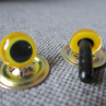 Bezpečnostní oči,  žlutá barva, 9mm