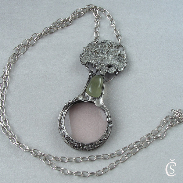 Lupa Rozkvetlý strom - Prehnit, sklo