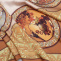 Saténový šátek Alfons Mucha - Ovoce a Květiny
