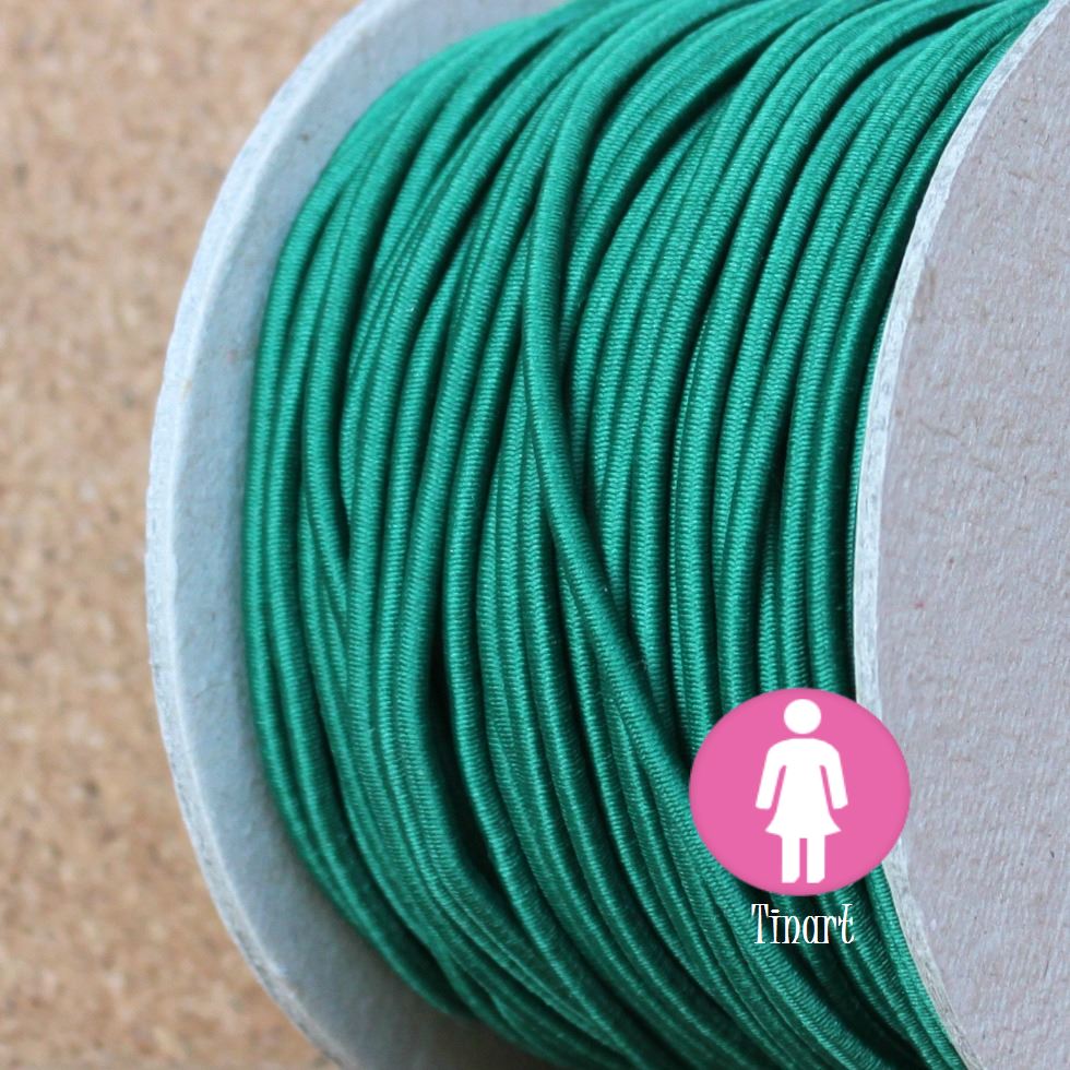 Pruženka/gumička: 2 metry x Ø 3 mm - Tartanová zelená