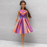 Pruhované šaty pro Barbie 