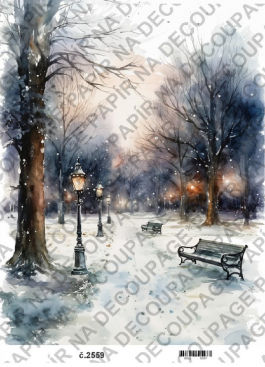 Rýžový papír A4 na decoupage - KB25459