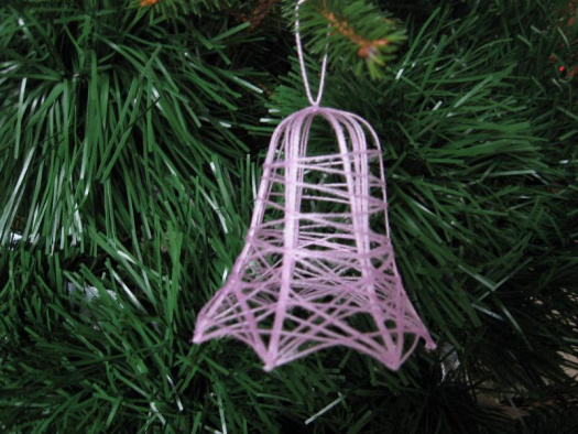 Vánoční ozdoba - zvoneček sv. lila