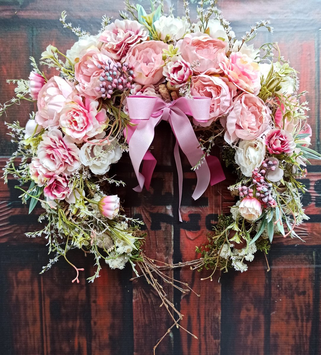 Věneček otevřený, v růžové