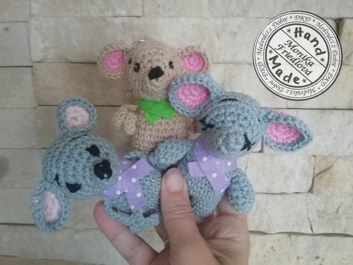 Přívěsek myš+slon - návod v PDF