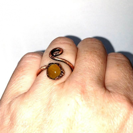 Prsten - Natur Copper Keltic Yelou