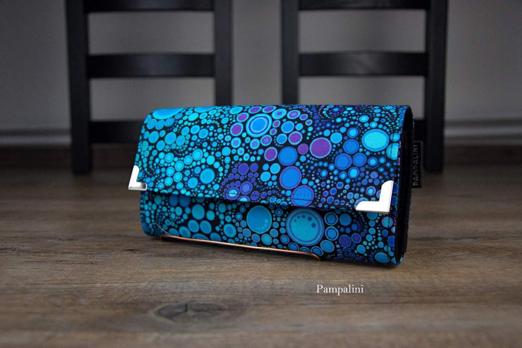 Velká peněženka - Modré bublinky