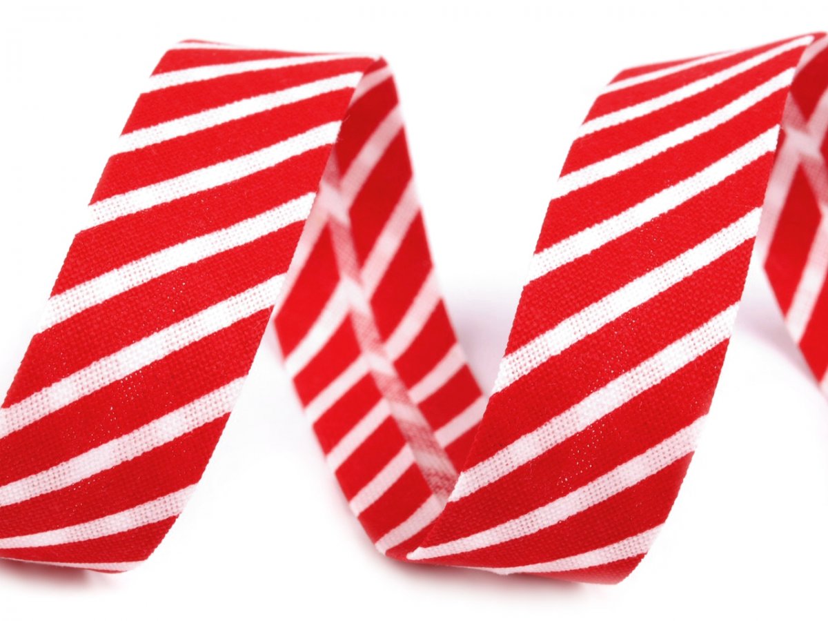 Šikmý bavlněný proužek.