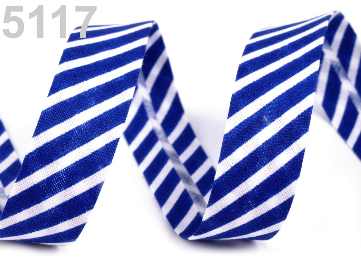 Šikmý bavlněný proužek.