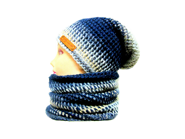 ༺♥༻ SOUPRAVA ČEPICE A NÁKRČNÍKU ༺♥༻ 1362