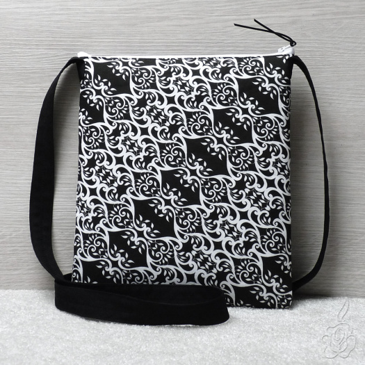 Černobílá crossbody kabelka - Amálie