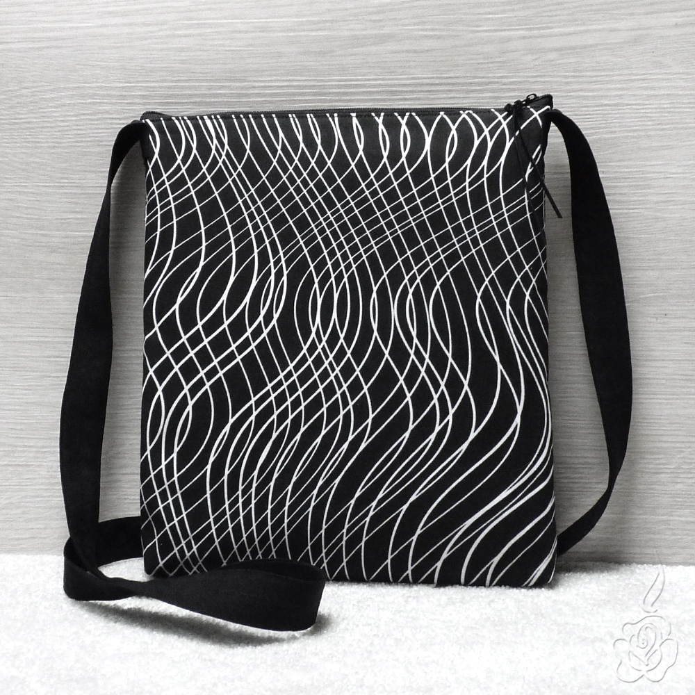 Černobílá crossbody kabelka - Iza