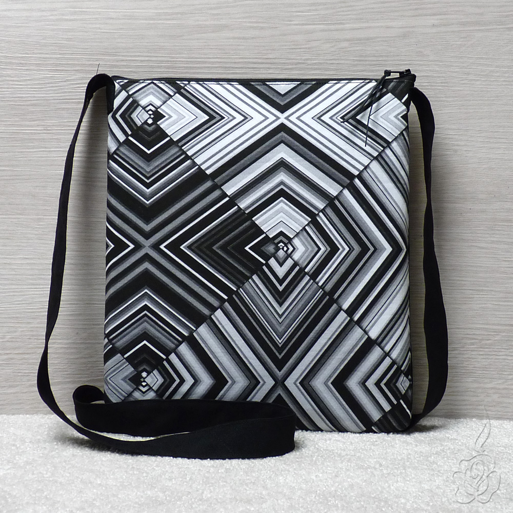 Černobílá crossbody kabelka - Rozálie