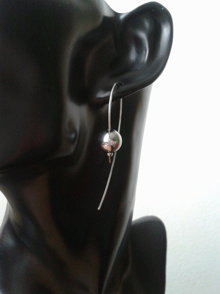 Elegantní náušnice stříbrný Hematit - ocel