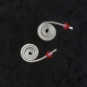 Červené bodovky - chirurgická ocel - Swarovski