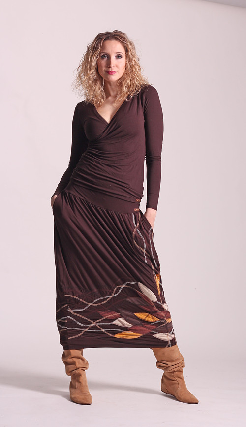 Balonová dlouhá sukně s aplikací