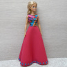 Dlouhé barevné šaty pro Barbie
