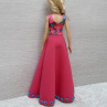 Dlouhé barevné šaty pro Barbie