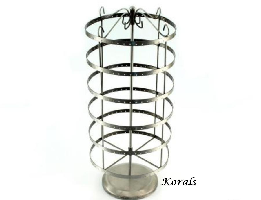 M274 Stojánek na šperky OTOČNÝ STŘÍBRNÝ