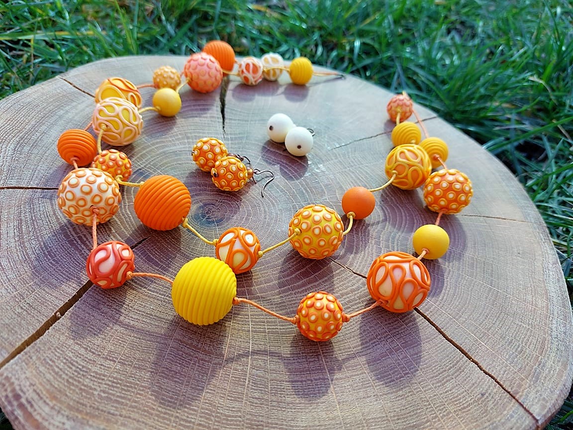 Fimo sada - žluto oranžová