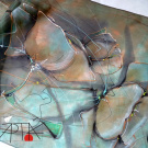 Hedvábný květinový, 40x150cm