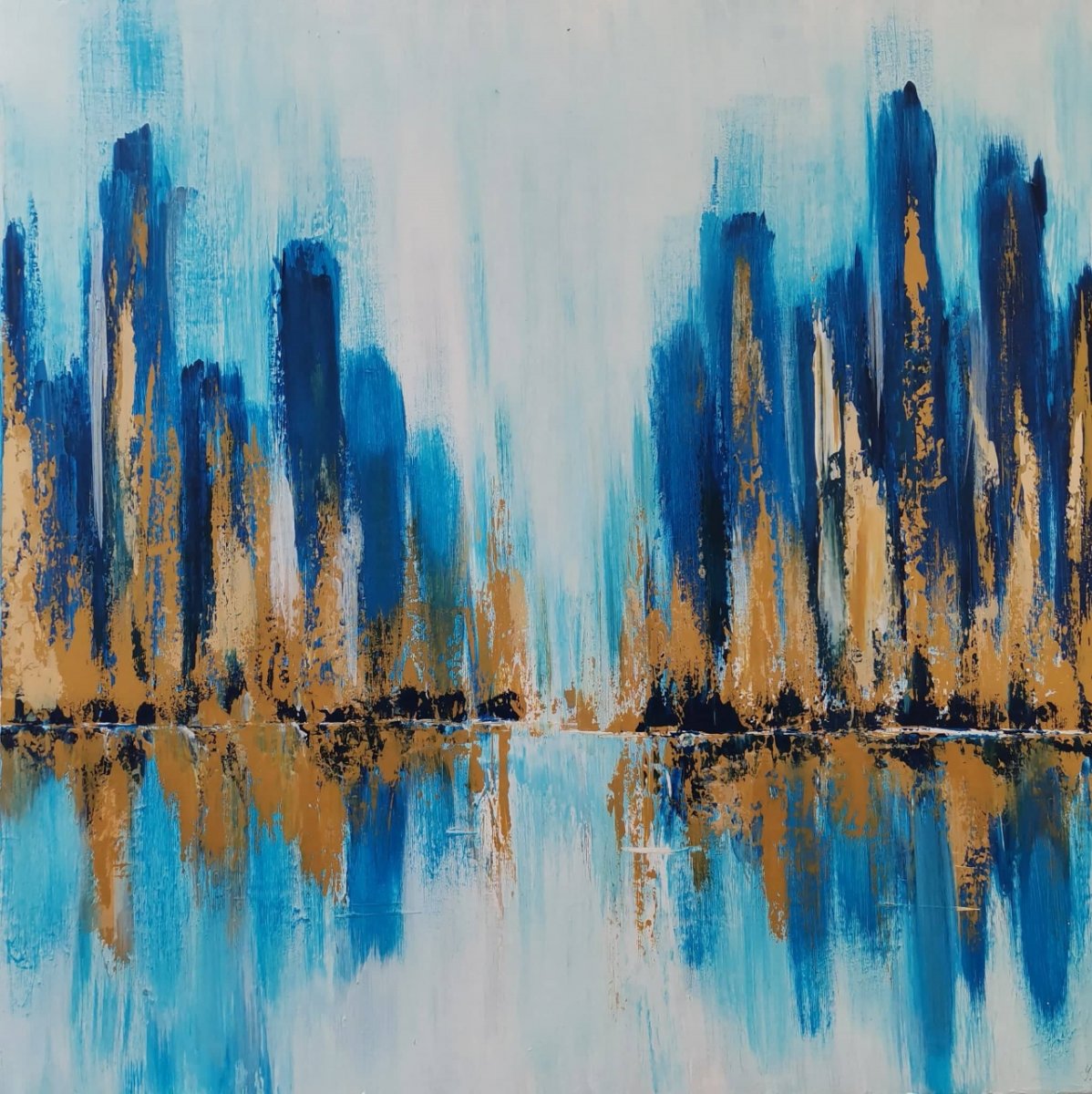 Obraz, abstrakce, město