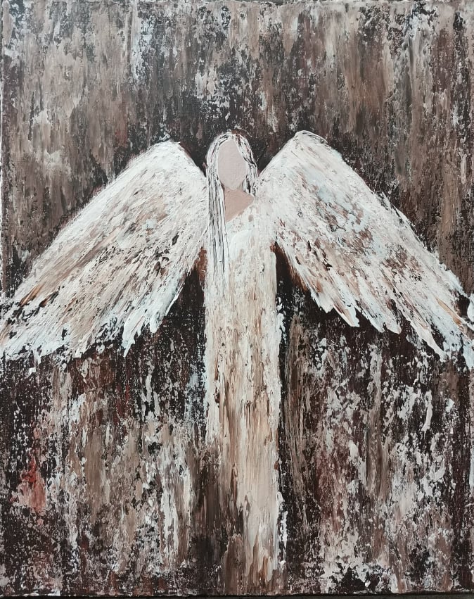 Malovaný obraz, anděl 6