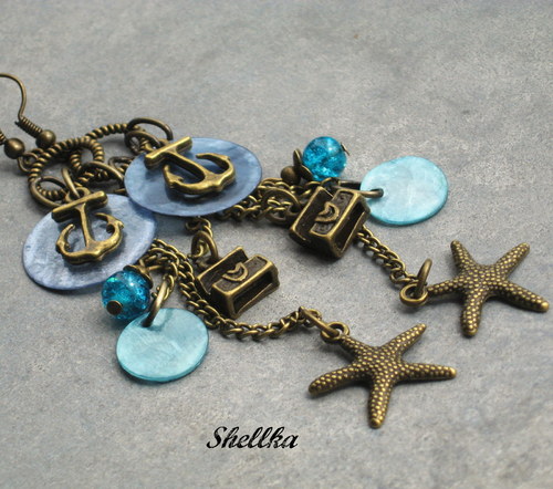 Náušnice,,WHIFF OF THE SEA,,