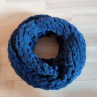 Měkký pletený nákrčník puffy - tmavě modrá (jeans)