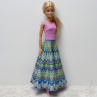 Dlouhé barevné šaty pro Barbie
