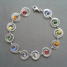 Náramek - DUHOVÝ - chirurgická ocel - Swarovski