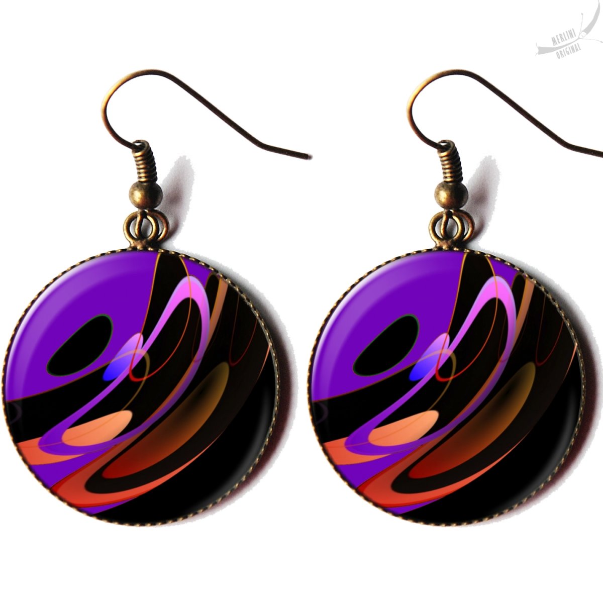 Galaktické makro - visací náušnice 