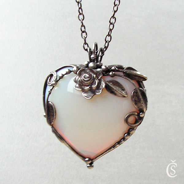 Srdíčko s růží - Opalit