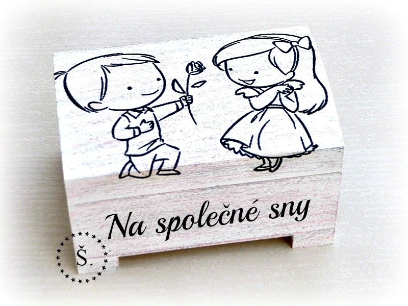 svatební truhlička - pokladnička na pevné uzavření