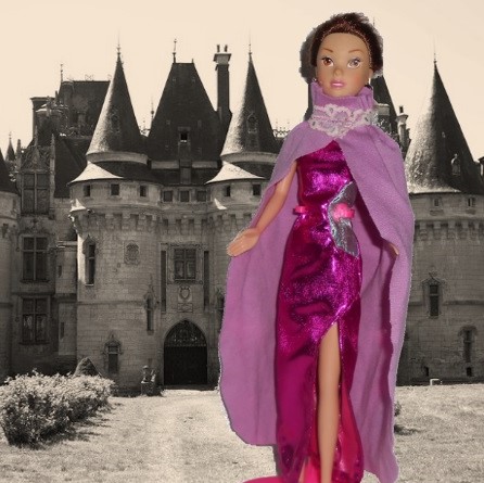 Plášť pro Barbie princeznu - fialový 1A