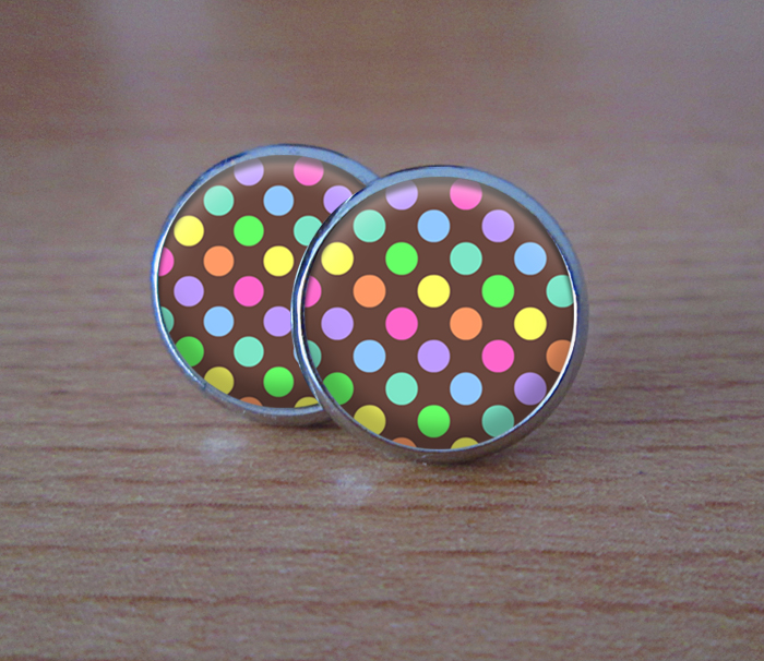 Sladké puntíky -  Náušnice puzetky