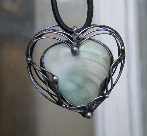 Srdce mořské panny...(mušlovina) oboustranné