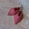 Náušnice "Red stripes"