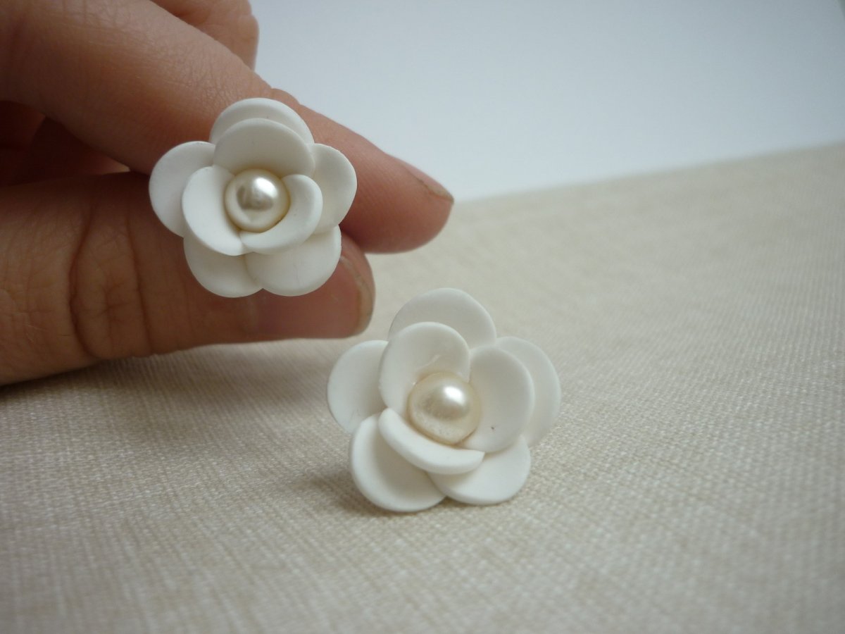 fimo perličkové květinky