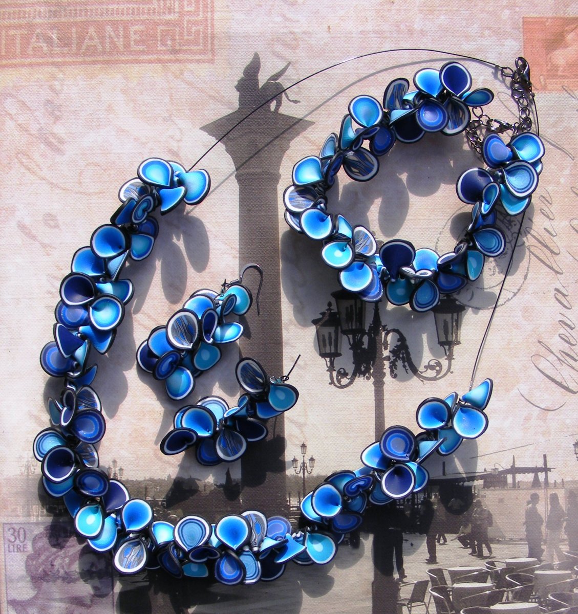 Fimo sada - modré z nebe