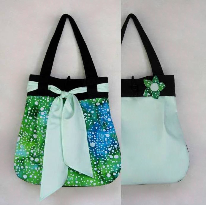 Modrozelená se zelenou OBUSTRANNÁ taška 2v1