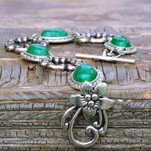 Náramek - medailonky (howlit)