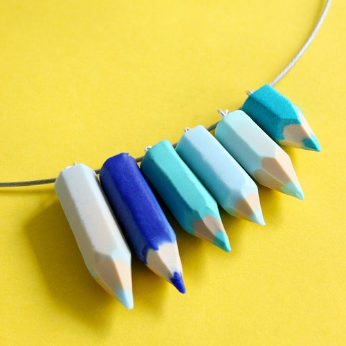 náhrdelník - fimo pastelky